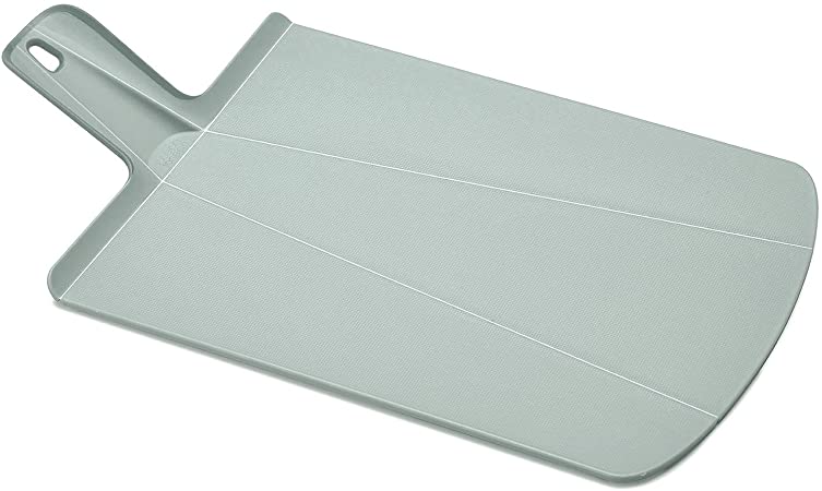 Joseph Joseph 60154 Chop2Pot Foldable Plastic Cutting Board 19 x 10.75 Non-Slip Feet 4-inch Handle Dishwasher Safe, Large, Dove Gray