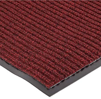 Heavy Duty Front Door Mat Large Outdoor Indoor Entrance Doormat Waterproof Low Profile Entrance Rug Patio Grass Snow Scraper Rubber Back - Durable and Easy to Clean (36" x 60", Wine Red)