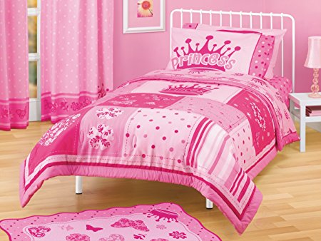 Heritage Kids Princess Block Comforter Set, Full