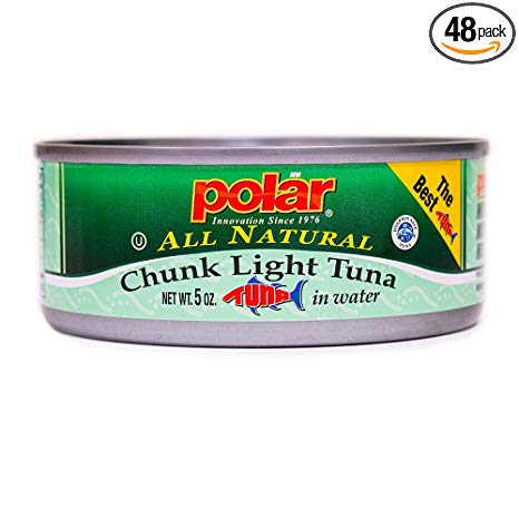 MW Polar Tuna, All Natural Chunk Light Tuna, 5-Ounce (Pack of 48)