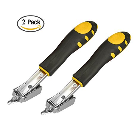 Sinohome Heavy Duty Upholstery Staple Remover - Professional Nail Puller Office Hand Tools Yellow (2 Pack)