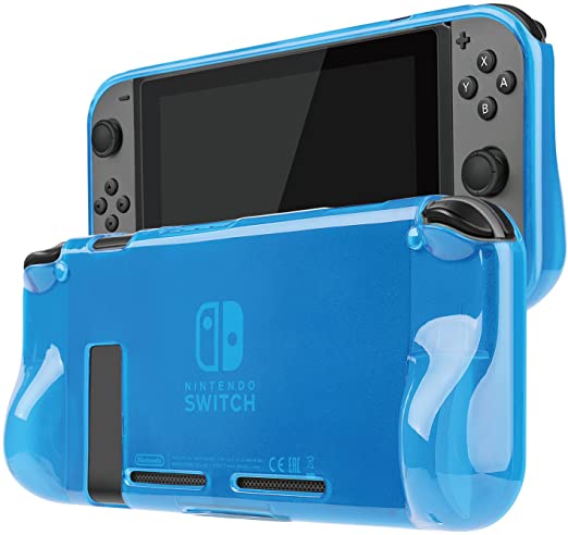 TNP Nintendo Switch Case Cover for Console & Joy-Con Controller - Travel Friendly TPU Plastic Shell Protector, Anti-Scratch Shockproof Protective Nintendo Switch Accessories (Blue)