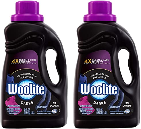 Woolite Dark Care Laundry Detergent, Midnight Breeze Scent, 50 oz/ 33 Loads *Packaging May Vary* (Pack of 2)