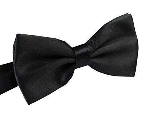 Men's Pre Tied Bow Ties for Wedding Party Fancy Plain Adjustable Bowties Necktie