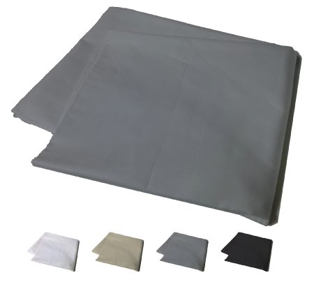 Body Pillowcase, 400 Thread Count, 100% Cotton, Non-zippered Cover for Your 20 x 54 Body or Pregnancy Pillow, Gray