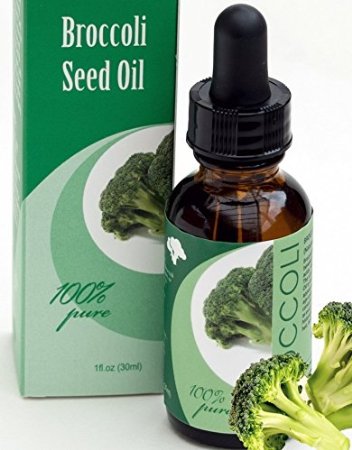 Anti-Aging Broccoli Pure-Seed-Oil. All-Natural Cold-Pressed|Undiluted-Carrier-Oil. Great for Face/Hair/Body. Use Alone or Infuse favorite Luxury-Skin-Care Products! Gluten-Free|Parabens-Free 0.5 oz