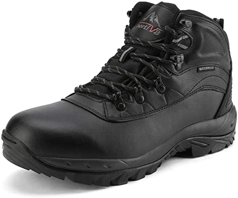 NORTIV 8 Men's Waterproof Hiking Boots Mid Outdoor Backpacking Trekking Trails Lightweight Shoes