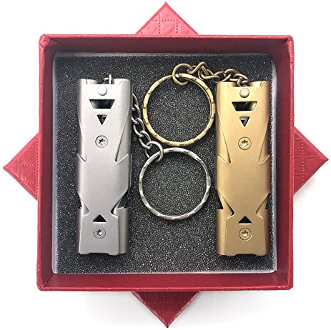 7TECH Emergency Survival Whistle Double-Tube Outdoor Life-saving Emergency Whistle