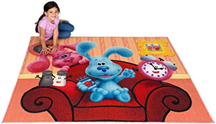 Franco Kids Room Non Slip Area Rug, 69" x 52", Blues Clues