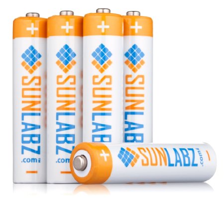SunLabz AAA Rechargeable Batteries 16 Pack Ultra-Efficient NiCd 400mAh