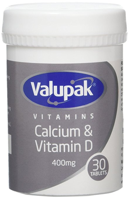 Valupak Vitamins Supplements Calcium & Vitamin D 400mg 30 Tablets