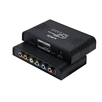 Aoken HDMI to 1080P Component Video (YPbPr) Scaler Converter Supporting R/L Audio Output - Not for Windows 10