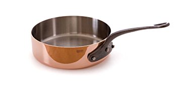 Mauviel Made In France M'Heritage Copper 250c 6502.28 4.9-Quart Saute Pan and Cast Iron Handle