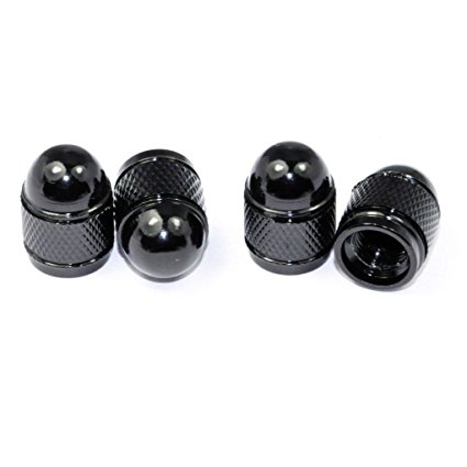 Cutequeen Black Tire Air Valve Caps Fit All Schrader valve(Pack of 4)