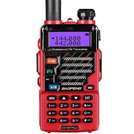 BaoFeng UV-5R Plus Qualette 5W Dual Band Two Way Radio Walkie Talkies (Flame Red)