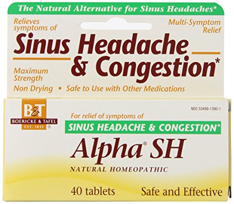 Boericke and Tafel Alpha SH Sinus Headache, 40 Count
