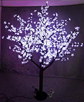 StarLight LED Cherry Blossom Tree, 5 Feet, White, Outdoor Use, Rainproof, 480pcs LEDs