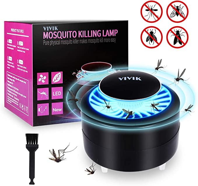 VIVIK Electronic Bug Zapper, Portable Mosquito Lamp, Non-Toxic, No Radiation,Safe,Design Perfect for Indoor and Outdoor Use