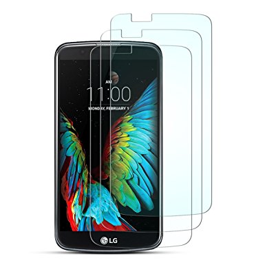 OMOTON LG K10 / LG Premier LTE Clear Screen Protector [3-PACK], Premium HD Clear Film/ Anti-Fingerprint/ Bubble-Free/ Crystal Clear Screen Protector for LG K10/LG Premier LTE