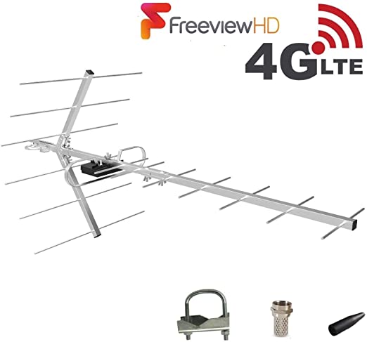 Digital TV Aerial 26 Element HD Freeview loft/outdoor ariel arial antenna 4G