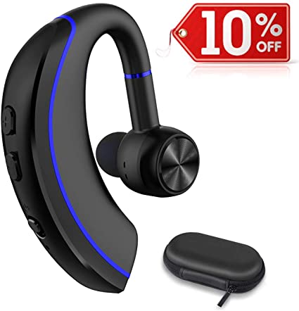 Bluetooth Headset, NANAMI Wireless Earpiece, V4.2 Ultralight Headphones, Hands-Free Earphones with Rotatable Mic, Noise Reduction, Cell Phone/Laptop/Car/Skype/Trucker/Business/Office/Driving