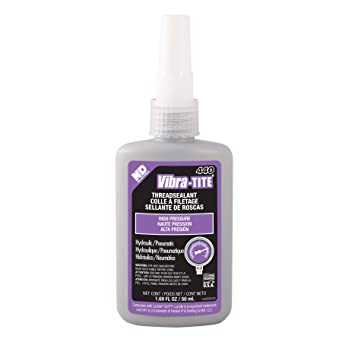 Vibra-TITE - 44050 440 Hydraulic and Pneumatic Anaerobic Thread Sealant, 50 ml Bottle, Purple