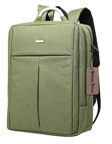 Bronze Times (TM) Premium Shockproof Canvas Laptop Backpack Travel Bag