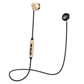 Premium In-ear Bluetooth Headphones H2 Noise Isolating with Hand Free Mic Volume Control (Black)