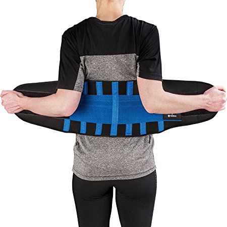 Medi-Gear Back Brace - Lumbar Support Belt for Lower Back Pain - Posture Corrector and Stabilizer with Dual Adjustable Straps (Small)