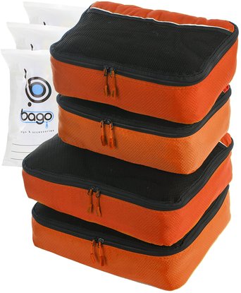 Bago Packing Cubes 4pcs Value Set for Travel - Plus 6pcs Organizer Bags