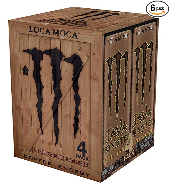 Java Monster Loca Moca, Coffee   Energy Drink, 11 Ounce, 4 Count (Pack of 6)