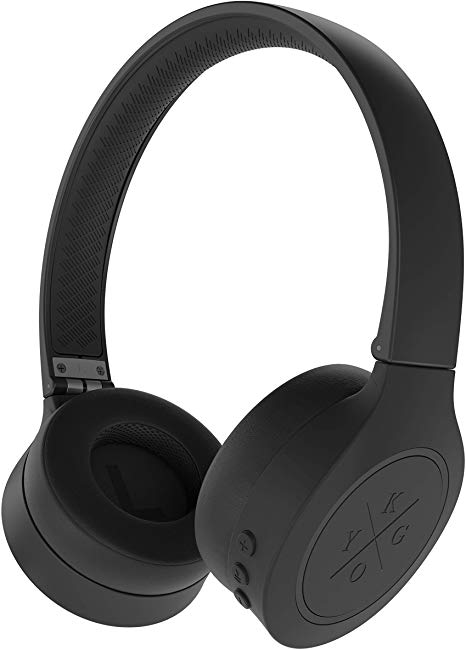 Kygo Life A4/300 | On-Ear Bluetooth Headphones, aptX Codecs, Built-in Microphone, Memory Foam Ear Cushions, 16 hours Playback (Black)