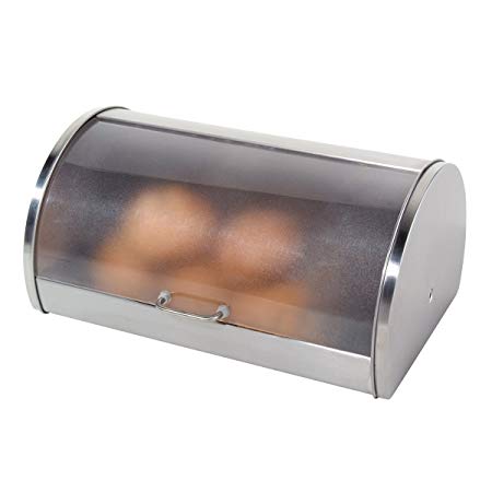 Oggi Stainless Steel Roll Top Bread Box