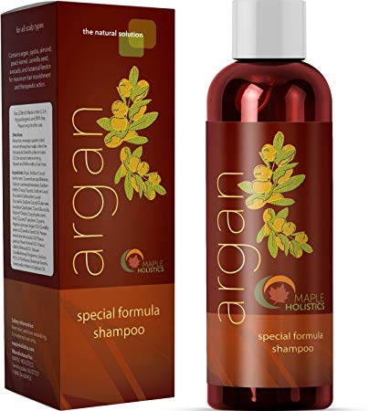 Argan Oil Shampoo, Sulfate Free - With Argan, Jojoba, Avocado, Almond, Peach Kernel, Camellia Seed, and Keratin - 100% Safe for Color Treated Hair - For Men, Women, and Teens - All Hair Types - Most Beneficial Haircare Product Available