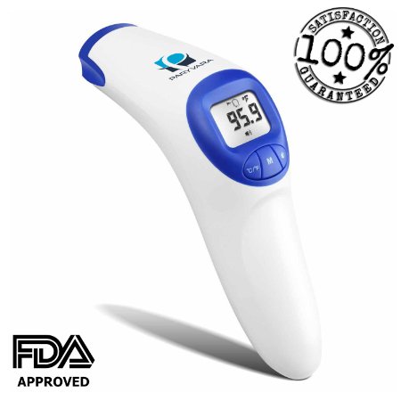 Digital Infrared Forehead Thermometer, Measure Room Temperature and Object (Baby Bottle). FDA Approved, Suitable for Baby, Toddlers and Adults