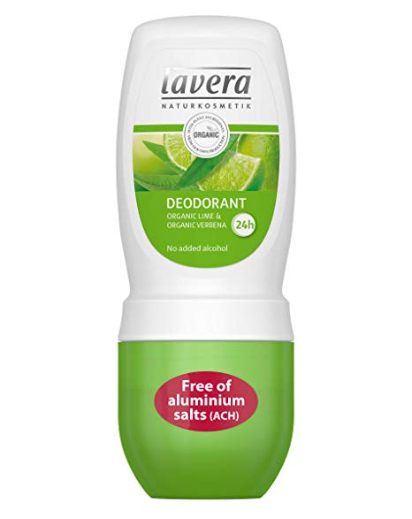 lavera Natural Roll-on Lime Deodorant: Aluminum-Free Odor Protection & Wetness Relief with Organic and Vegan Lime & Verbena – all Day Fresh – 1.6 Oz