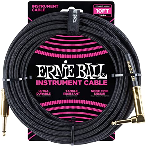Ernie Ball Instrument Cable, Black, 10 ft. (P06081)
