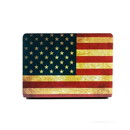 MacBook Air 13 Inch Case Older Version Compatible A1369/A1466 2008-2017 Release NO Touch ID, GMYLE Hard Plastic Shell Matte Scratch Guard Cover for Apple Mac Air 13" - Vintage US Flag