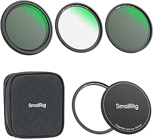 SmallRig 5-in-1 Magnetic 67mm Lens Filter Kit: VND   CPL   Black Mist 1/4   Threaded Adapter Ring   Magnetic Lens Cover   Storage Bag   Cleaning Cloth, Magnetic Filter Set for Phone Camera Lens - 4726