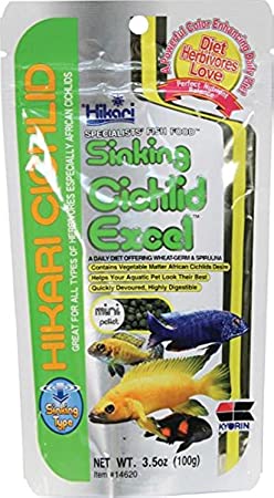Hikari Sinking Cichlid Excel Pellet Fish Food for All Life Stages (New) | 100gm