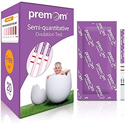 Premom Quantitative Ovulation Test Strips, Ovulation Predictor Kit with Smart Digital Ovulation Reader APP, Numerical Ovulation Tests, 20 LH Tests