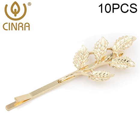 CINRA 10PCS Europe and the United States Hair Jewelry Hair Clips Athena Olive Branch Leaves Barrettes Bobby Pin Hairpins Hair Ornaments Hair Accessories Beautiful Bride Headwear Edge Clip Clamps
