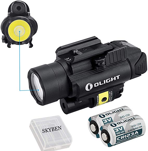 Olight PL-2RL Baldr 1200 Lumens 235 Meters Beam Distance Cree XHP35 HI LED Ultra Hight Output LED with Two CR 123A Batteries,SKYBEN Battery Case Included