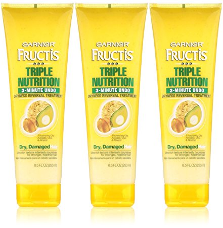 Garnier Fructis Triple Nutri 3-Minute Undo Treatment 8.5oz (3 Pack)