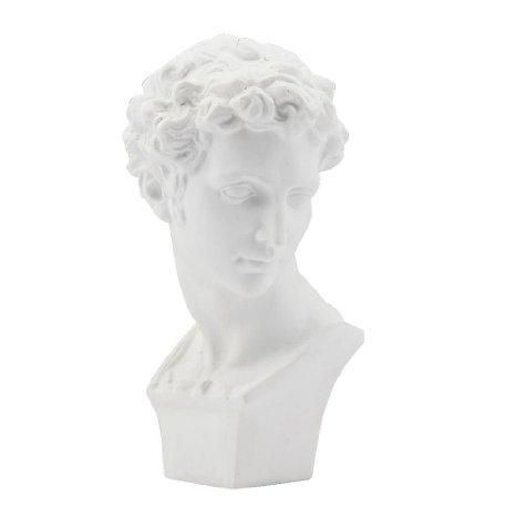 Height 6" 15.5cm Giuliano Medici Plaster Bust Statue Resin Casting Painting White