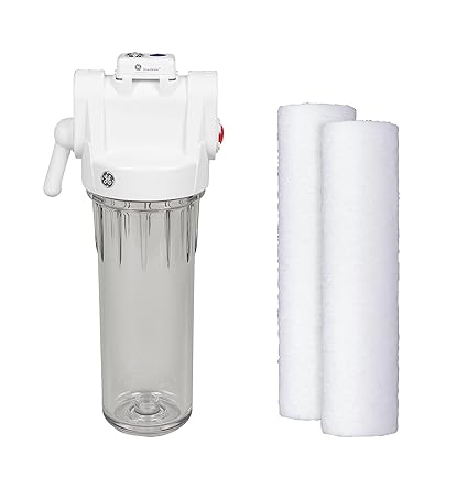 GE Whole House Water Filtration System & Basic Filter | Reduces Sediment, Rust & More | Install Kit & Accessories Included | GXWH20T, FXUSC