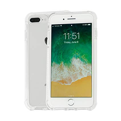 Idea Promo Ultra Clear Case Compatible for iPhone 6 Plus | 6s Plus | 7 Plus | 7s Plus | 8 Plus, Shock-Absorption and Anti Scratch, Reinforced Conner Rubber Bumper Shockproof Protective (White)