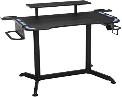 RESPAWN 3010 Gaming Computer Desk - Ergonomic Height Adjustable Gaming Desk, in Blue (RSP-3010-BLU)