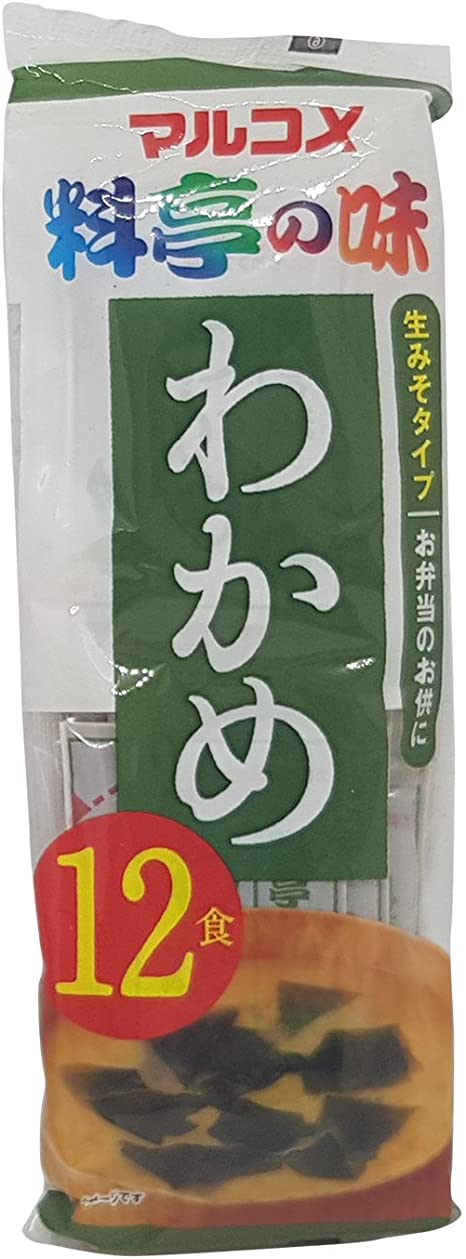 Marukome Instant Miso Soup Paste Sachets With Wakame 12x18g