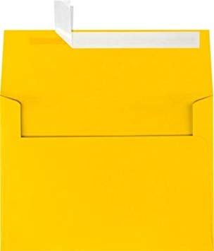 A7 Invitation Envelopes w/Peel & Press (5 1/4 x 7 1/4) - Sunflower Yellow (50 Qty) | Perfect for Invitations, Announcements, Sending Cards, 5x7 Photos | Printable | 80lb Paper | EX4880-12-50